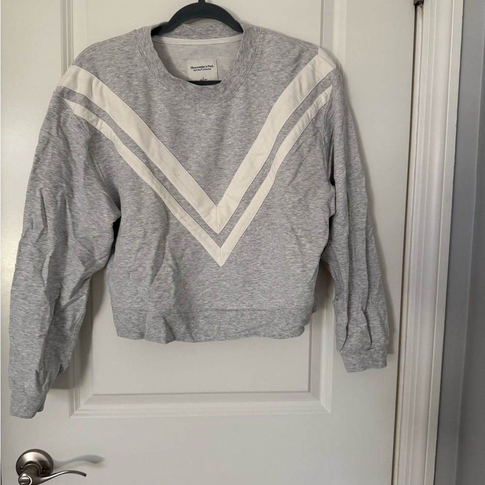 Gray and White women’s Sweatshirt